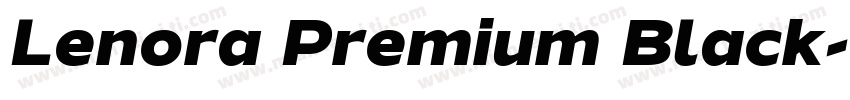 Lenora Premium Black字体转换